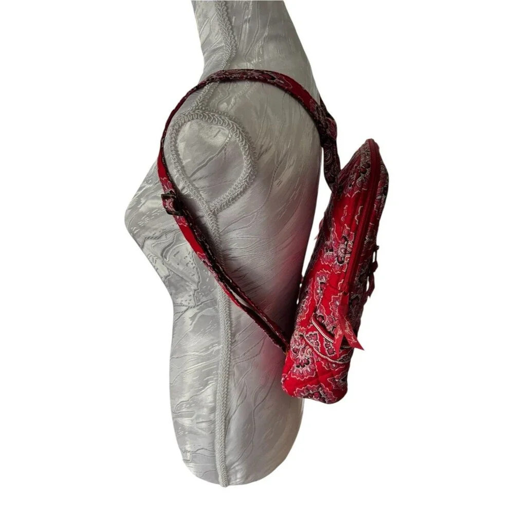 Vera Bradley Red Quilted Floral Paisley Backpack